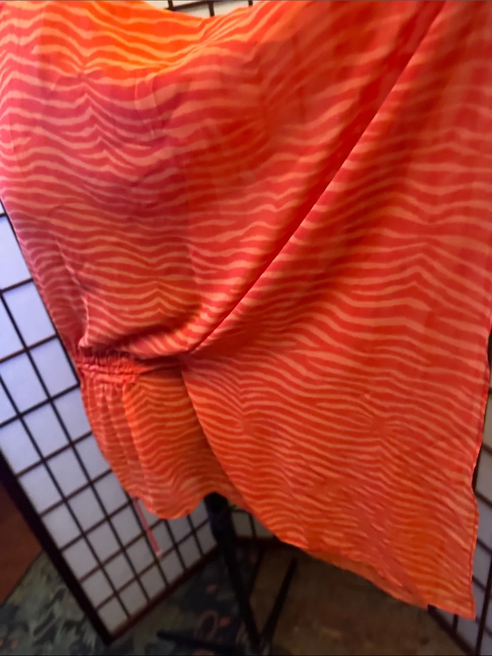 Michael Kors Orange Zebra-Print Blouson Tunic